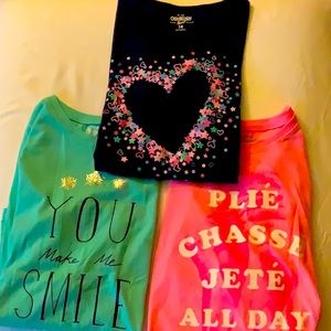 NWOT. 3 Long Sleeved Girls Tops Size 14